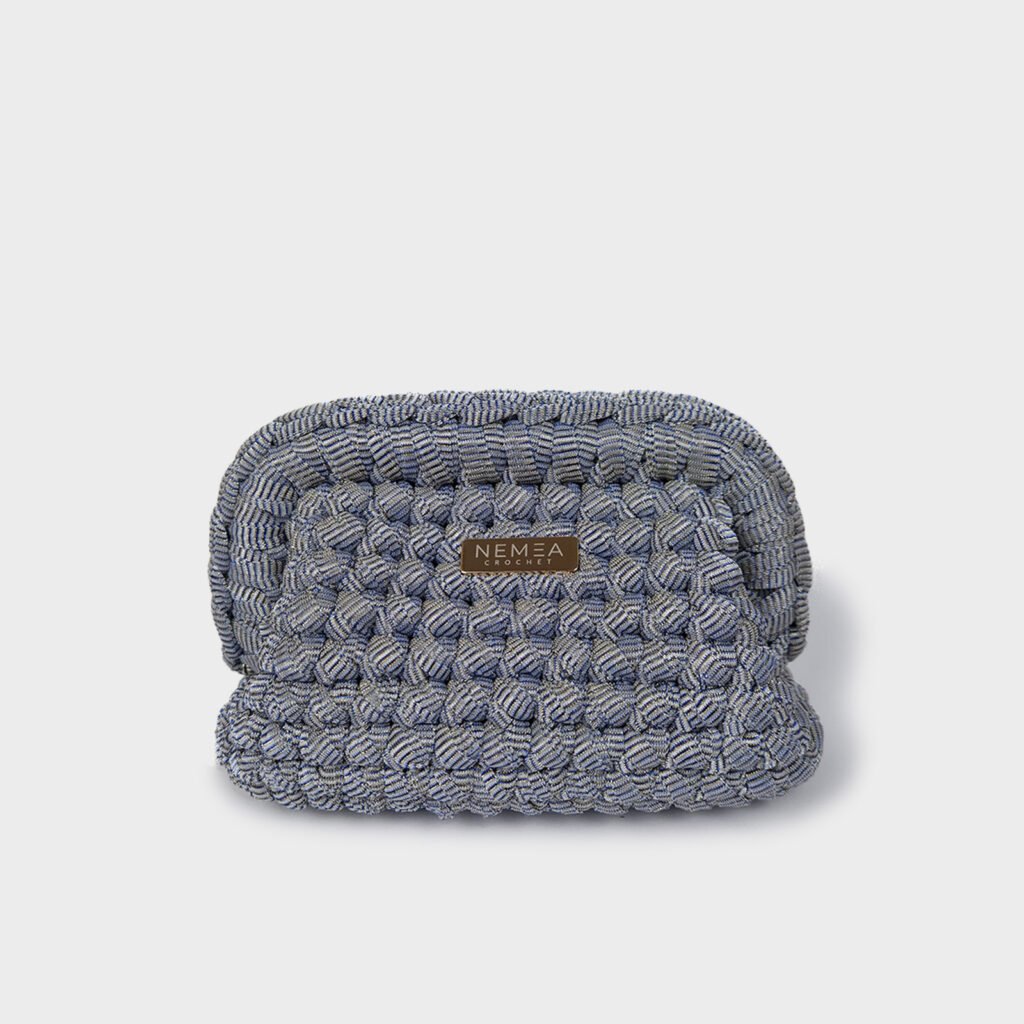 denim gleam clutch bag
